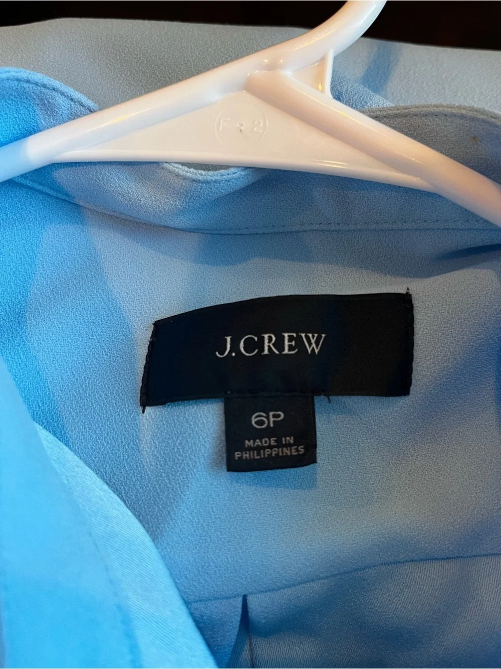 J. Crew Dress Light Blue Button-Front Shirt Dress; Size 6P
